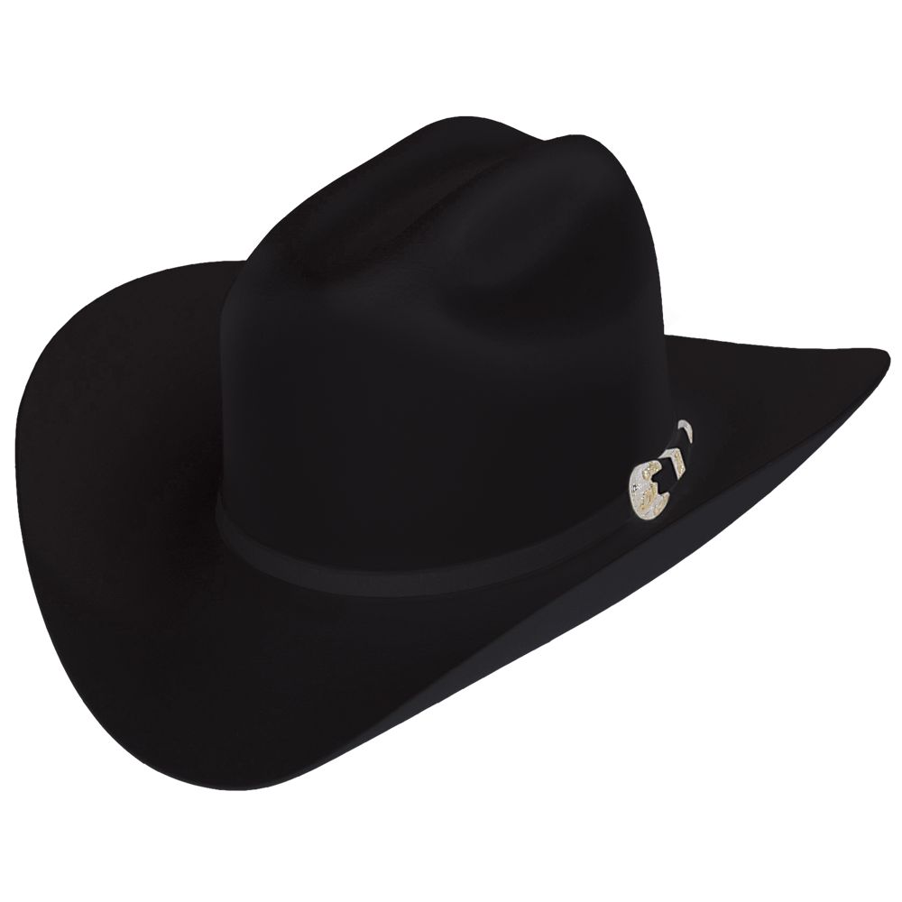 1000X Imperial black cowboy hat three-quarter angle