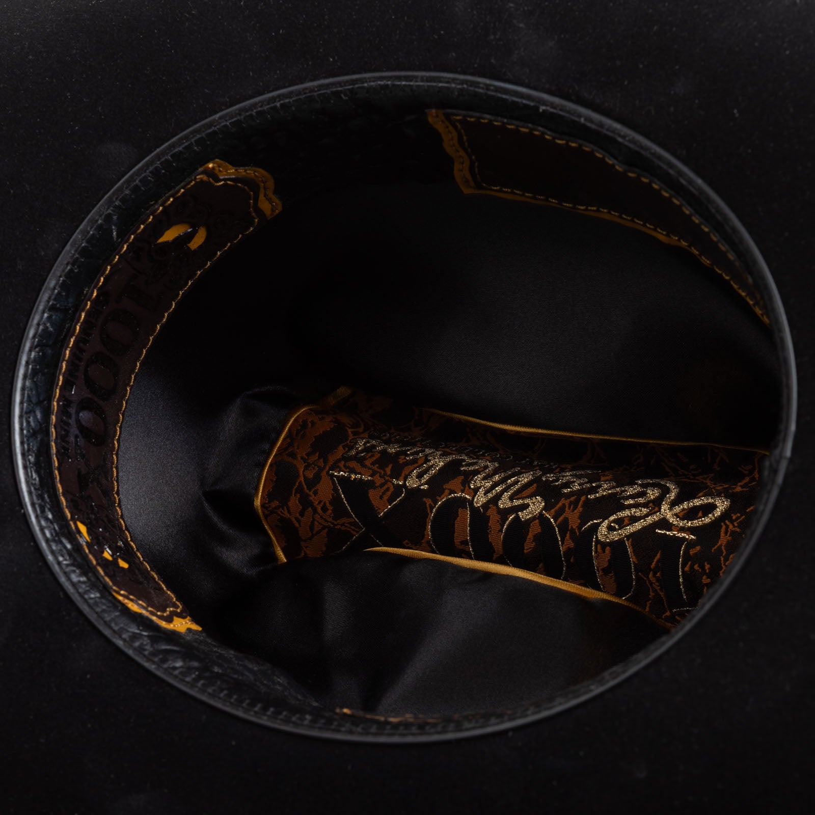 1000X Imperial black cowboy hat under brim angle