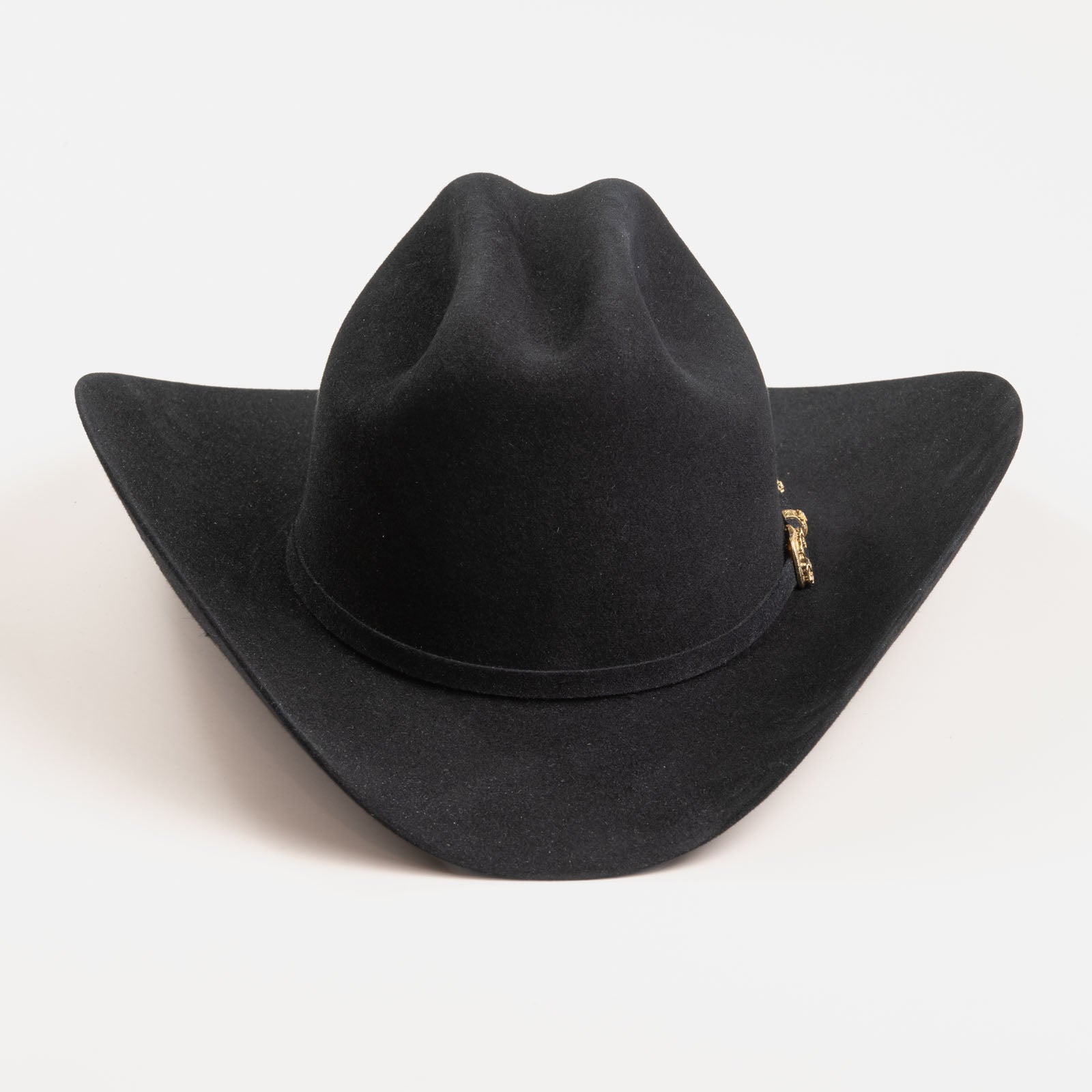 30X Opulento black cowboy hat front angle