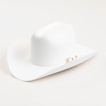 30X Opulento white cowboy hat three-quarter angle