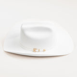30X Opulento white cowboy hat left-side angle