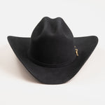 30X Opulento black cowboy hat front angle