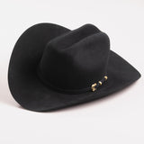 30X Opulento black cowboy hat three-quarter angle