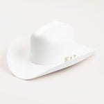 30X Opulento white cowboy hat three-quarter angle