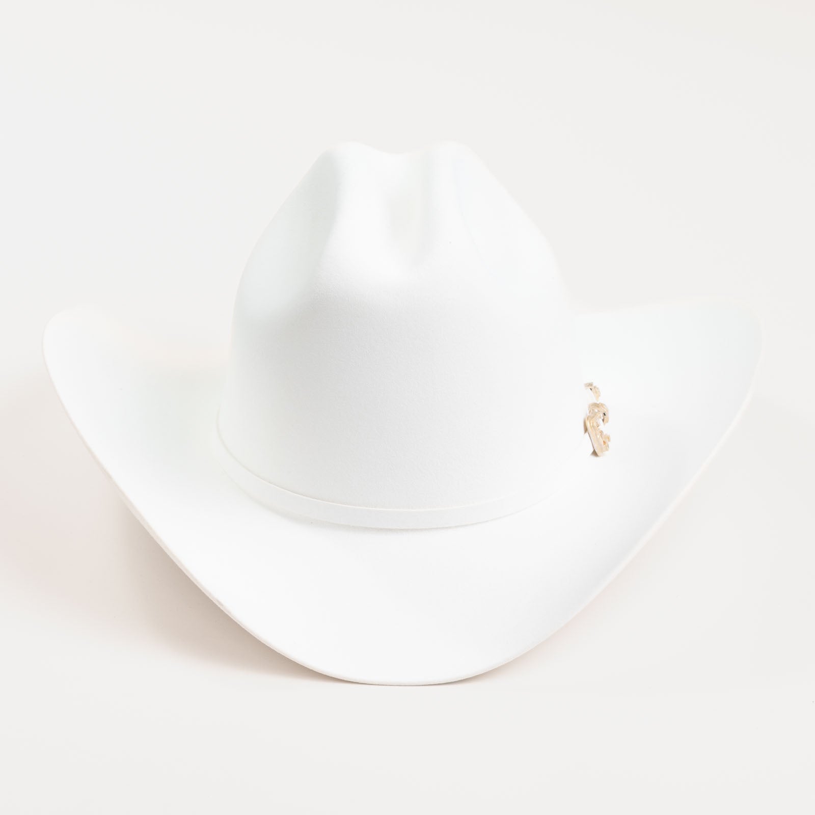 30X Opulento white cowboy hat front angle