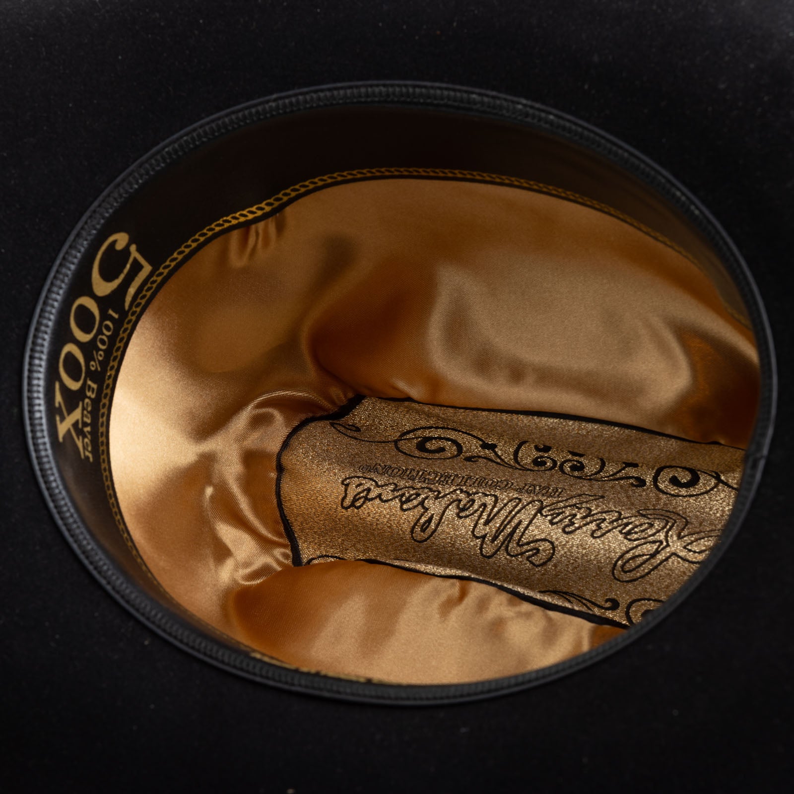 500X Superior black cowboy hat under brim angle