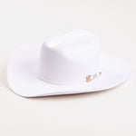 500X Superior white cowboy hat three-quarter angle