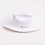 500X Superior white cowboy hat left-side angle