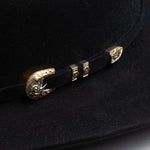 500X Superior black cowboy hat close-up three-quarter angle