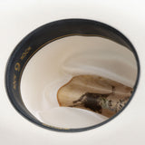 6X Real white cowboy hat under brim angle