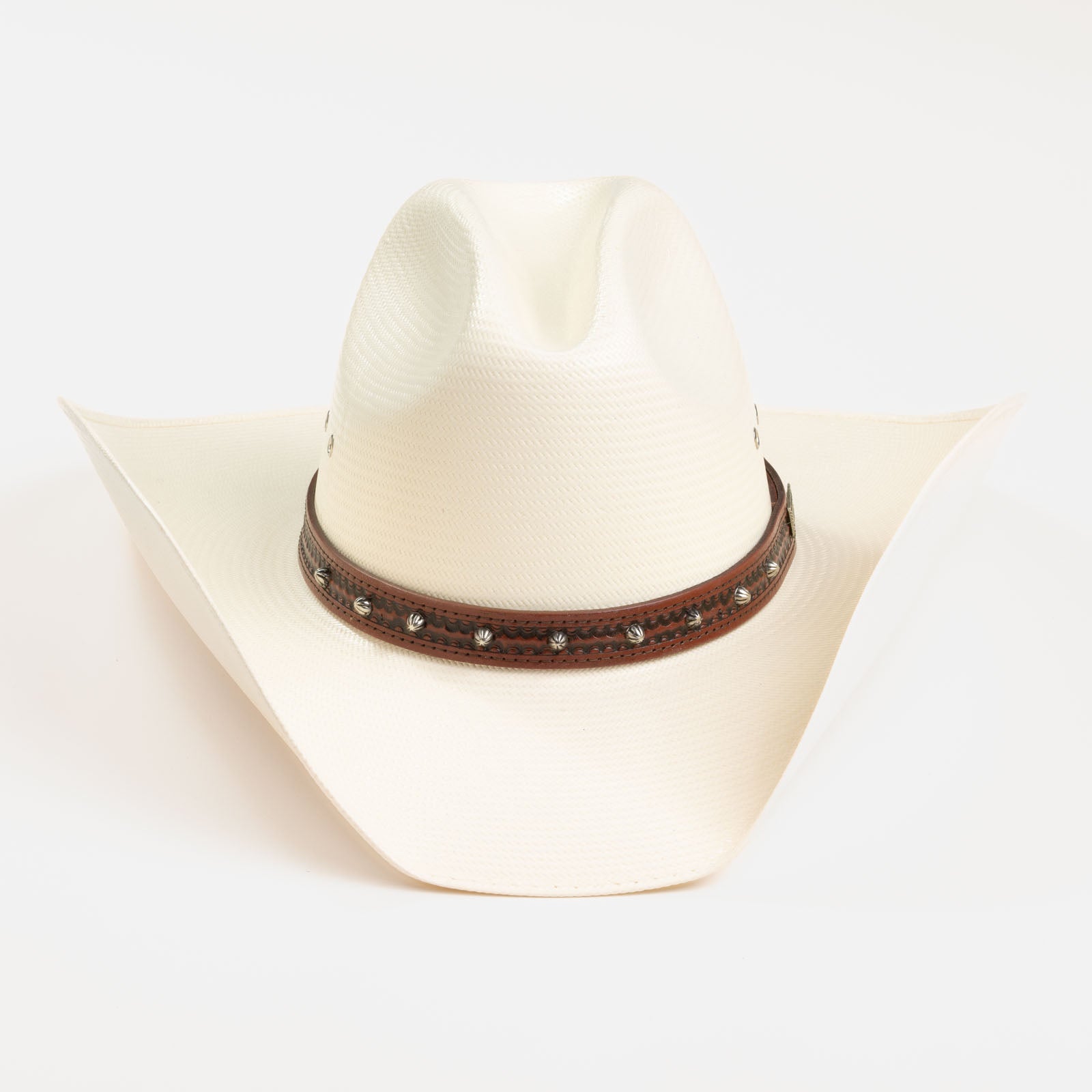 10X Browning brown cowboy hat front angle