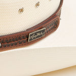 10X Browning brown cowboy hat close-up side angle