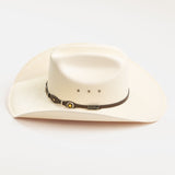 10X Oplin brown cowboy hat side angle