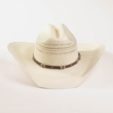 10X Mission X 42/49 natural-colored cowboy hat front angle
