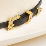 30X Corona black cowboy hat close-up three-quarter angle