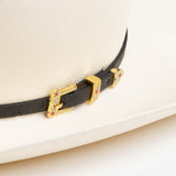 30X Corona Tall Crown black cowboy hat close-up three-quarter angle