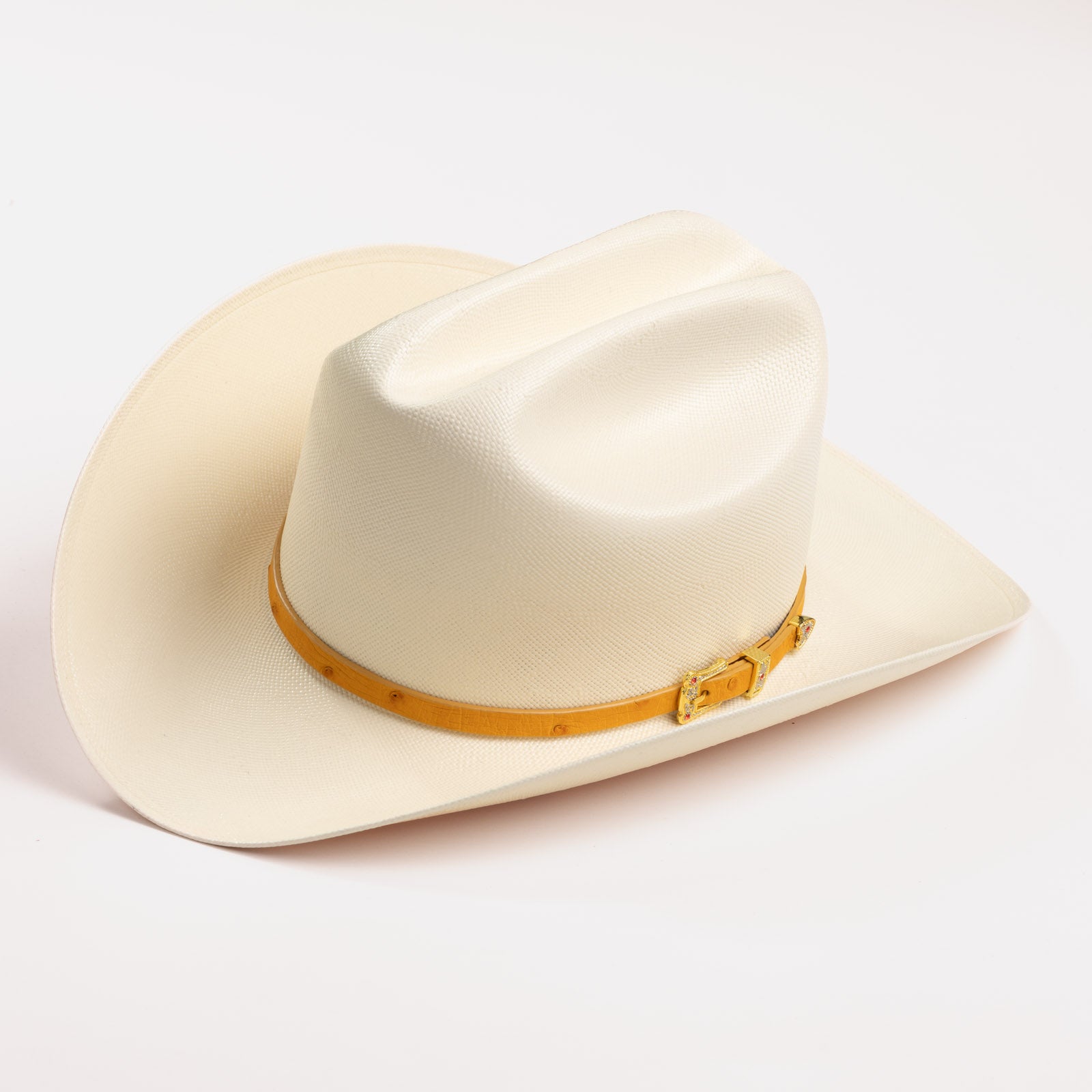 30X Corona Tall Crown buttercup cowboy hat three-quarter angle