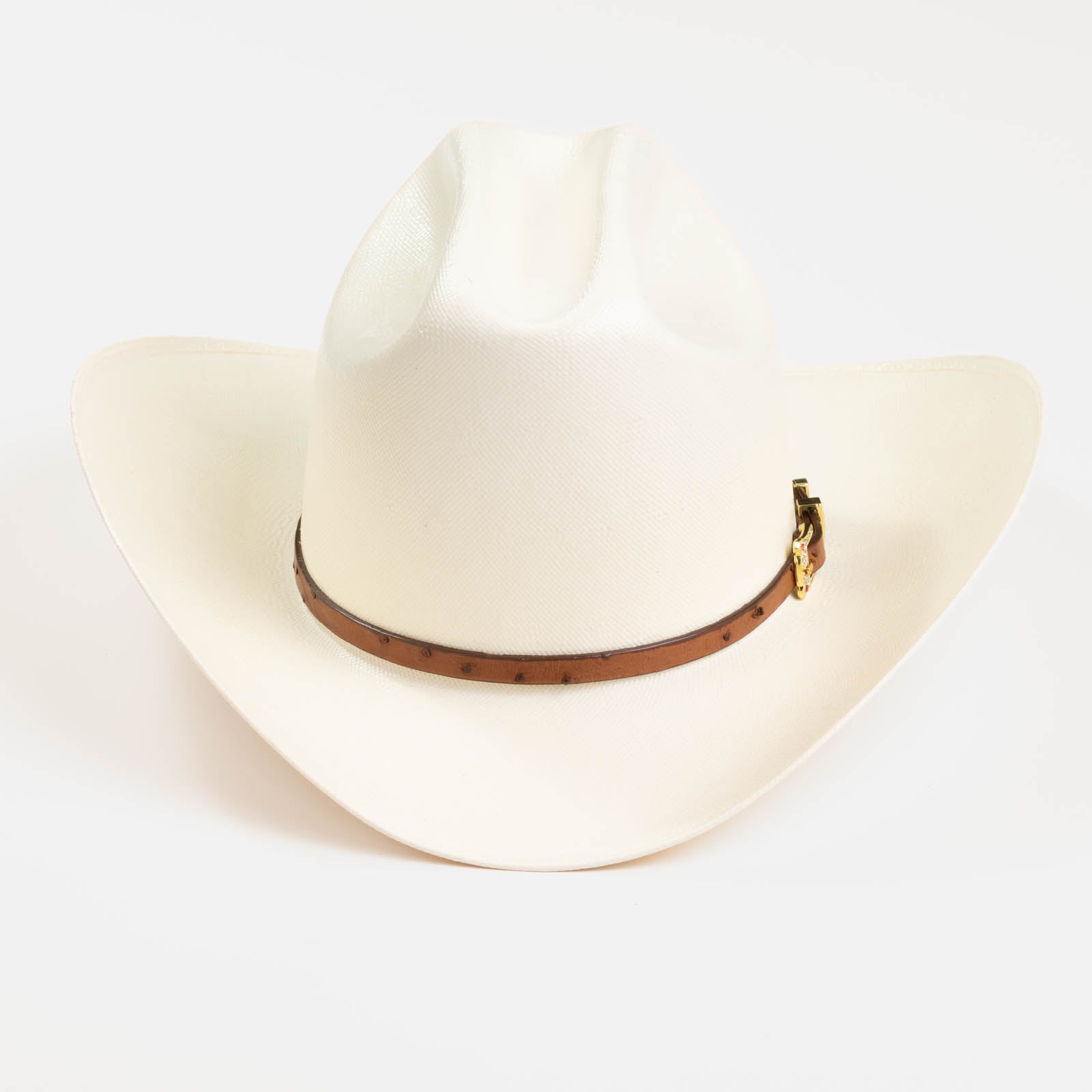 30X Corona Tall Crown cognac cowboy hat front angle