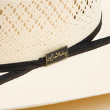 10X Cowboy Weston belly cowboy hat close-up side angle