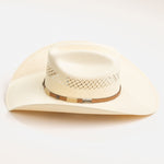 10X Wyatt natural-colored cowboy hat side angle