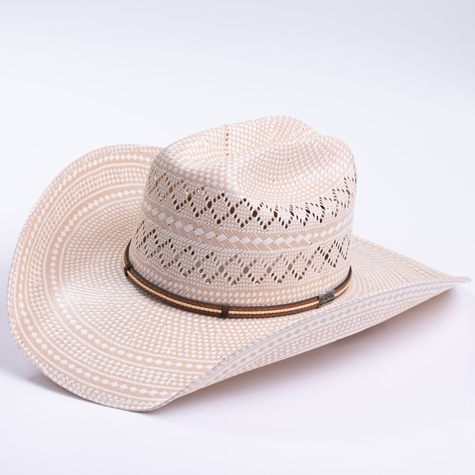 10X Cuerda straw hat three-quarter angle