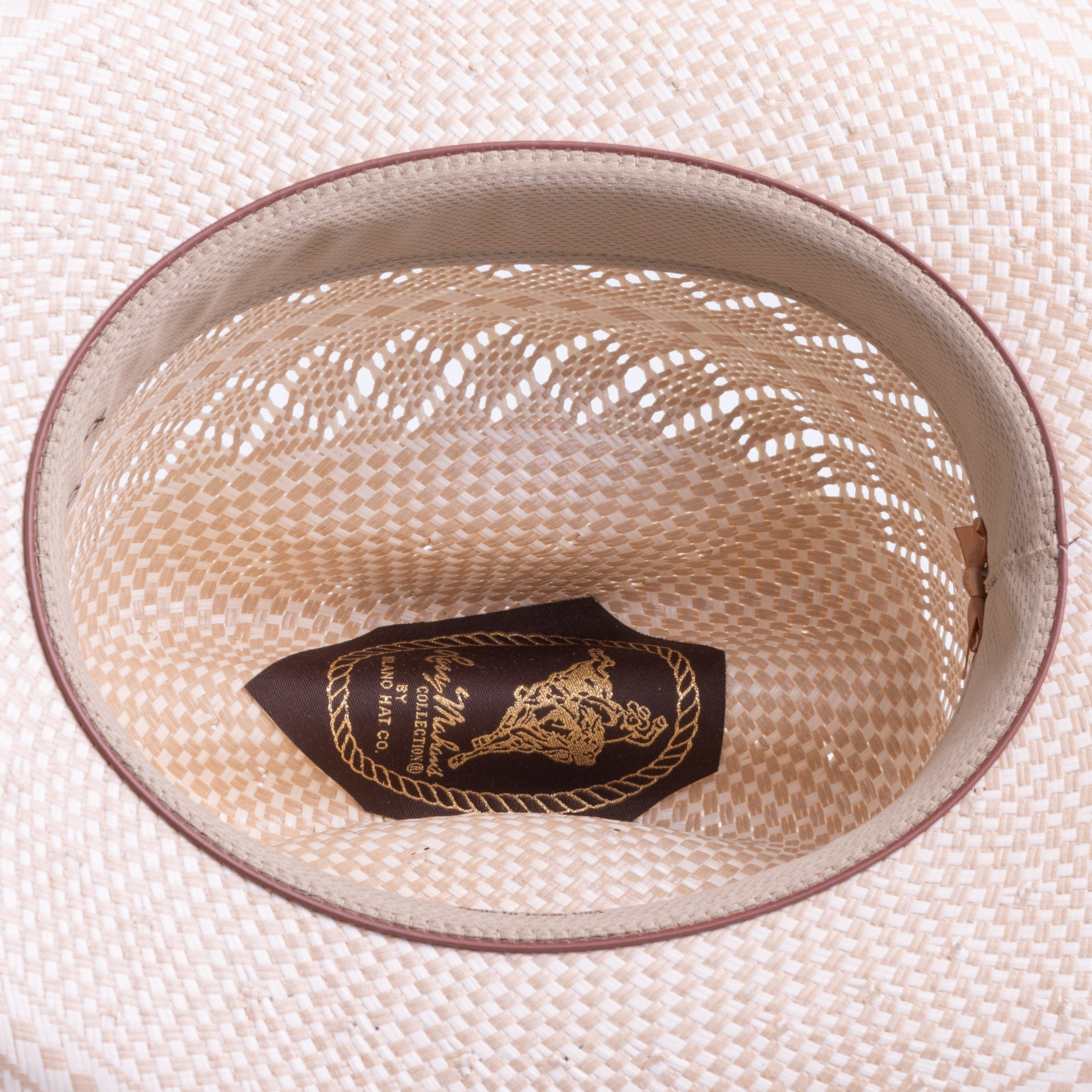 10X Cuerda straw hat under side angle