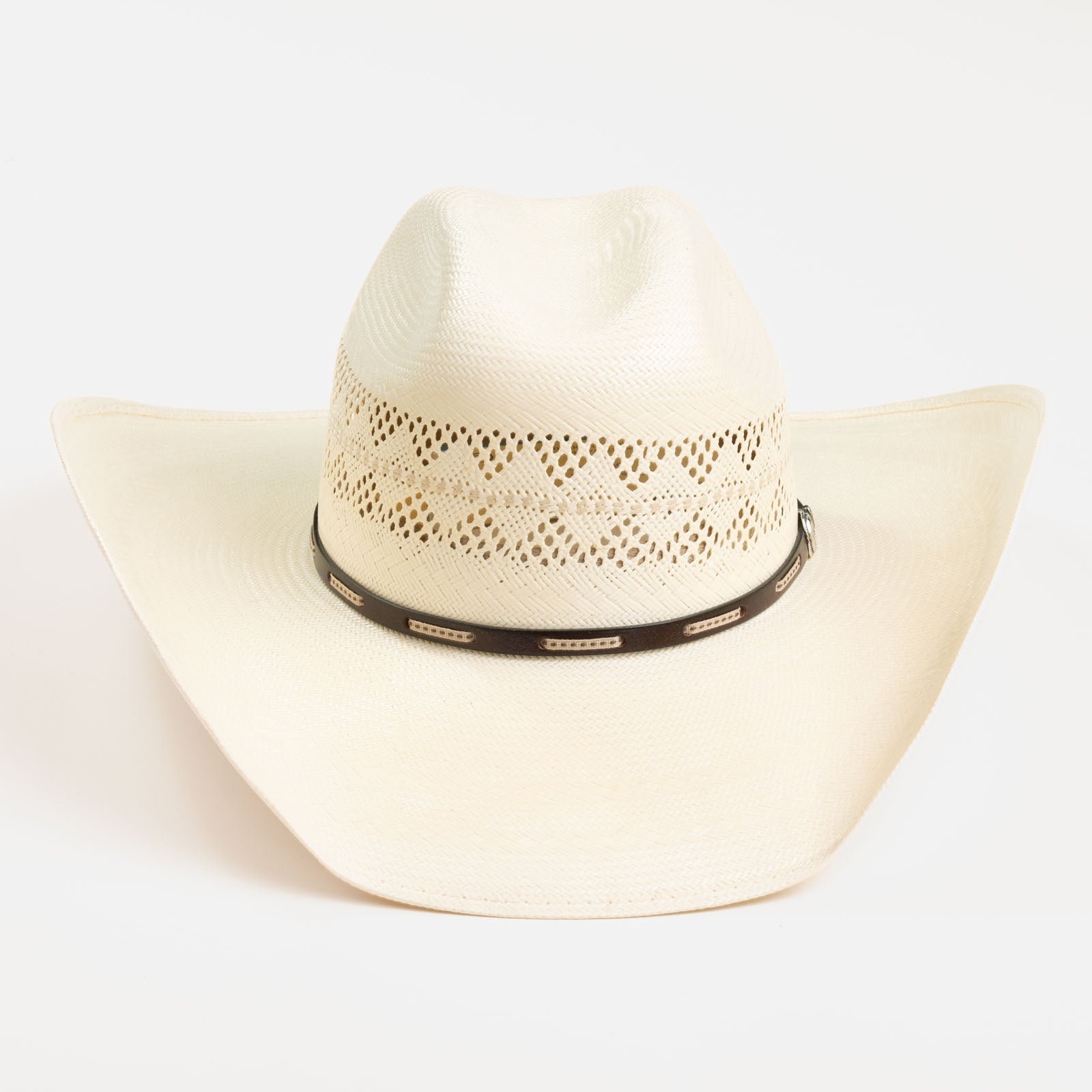 10X Buckthorn brown cowboy hat front angle