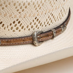 10X Palomino ice white leather strap with silver buckle