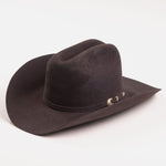 30X El Rey brown cowboy hat three-quarter angle