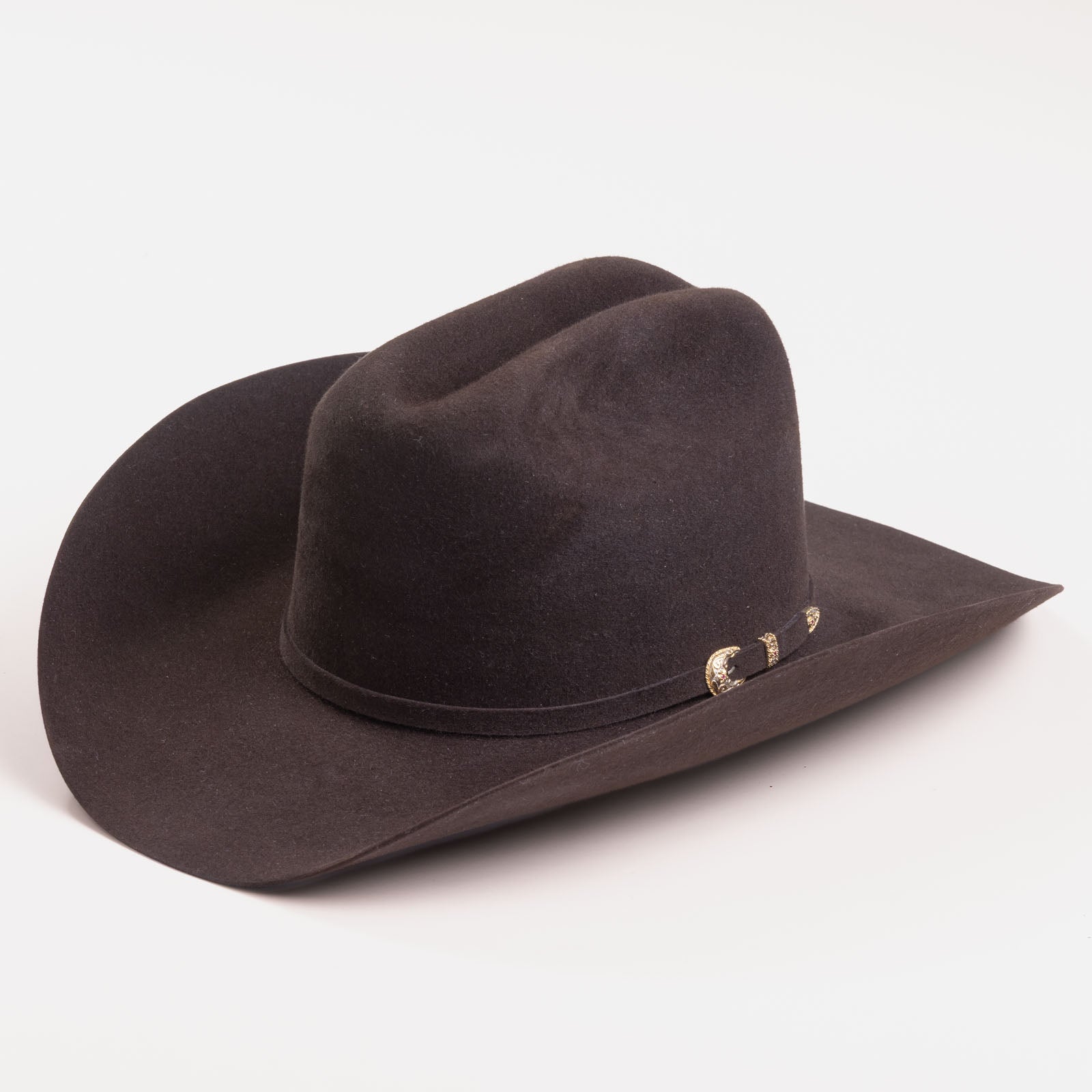 30X El Rey brown cowboy hat three-quarter angle