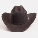 30X El Rey brown cowboy hat front angle