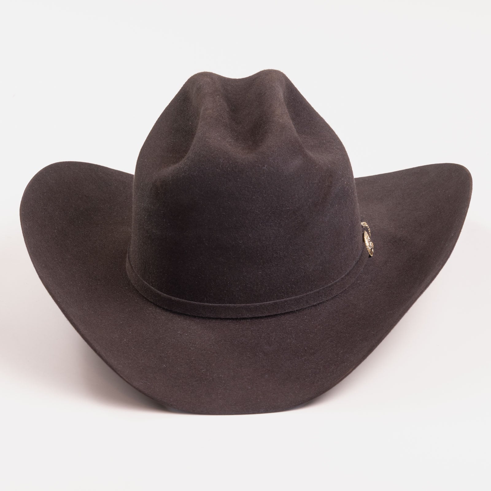 30X El Rey brown cowboy hat front angle
