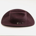 10X Jerarca black cherry cowboy hat side angle