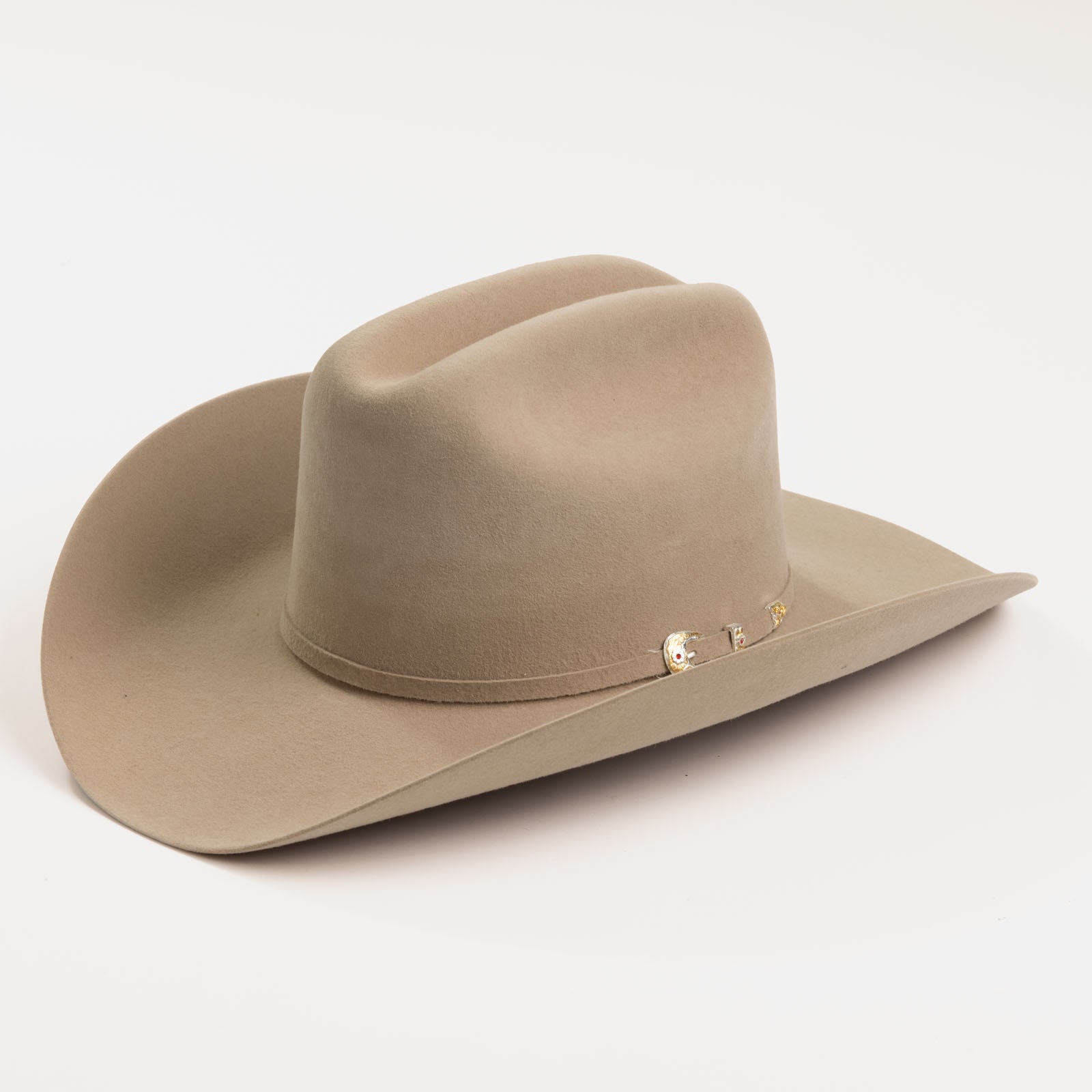 6X Real fawn cowboy hat three-quarter angle