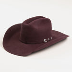 10X Douglas black cherry cowboy hat three-quarter angle