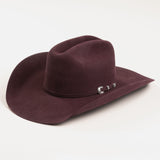 10X Douglas black cherry cowboy hat three-quarter angle