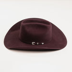 10X Douglas black cherry cowboy hat left-side angle