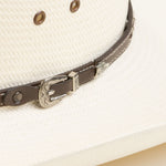 10X Austin ivory cowboy hat close-up side angle